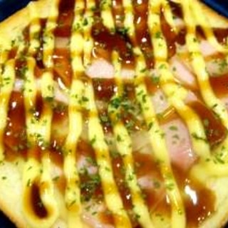 お好み焼き風トースト（ハム・チーズ）